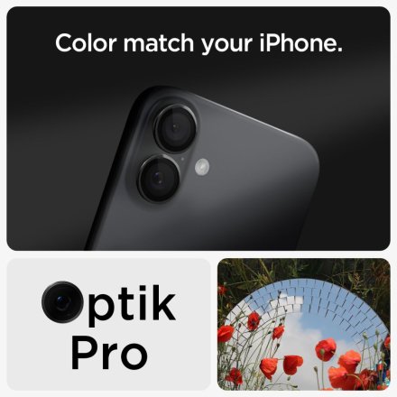 OSŁONA APARATU SPIGEN OPTIK PRO GLAS.TR ”EZ FIT” CAMERA PROTECTOR 2-PACK IPHONE 16 / 16 PLUS BLACK