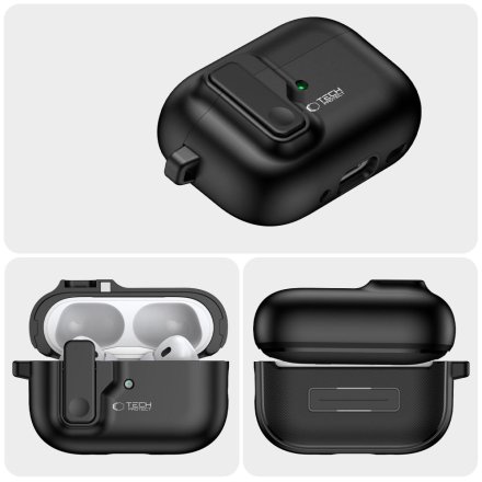 TECH-PROTECT SLIM HOOK APPLE AIRPODS PRO 1 / 2 BLACK