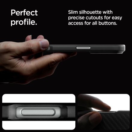 SPIGEN ENZO ARAMID MAG MAGSAFE IPHONE 16 PRO MAX BLACK/SILVER