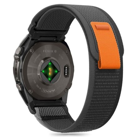 TECH-PROTECT NYLON GARMIN FENIX 5 / 6 / 6 PRO / 7 / 8 (47 MM) / E BLACK/ORANGE