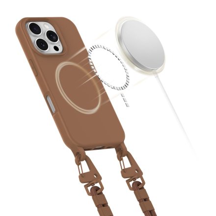 TECH-PROTECT MAGNECKLACE MAGSAFE IPHONE 16 PRO CHOCOLATE BROWN