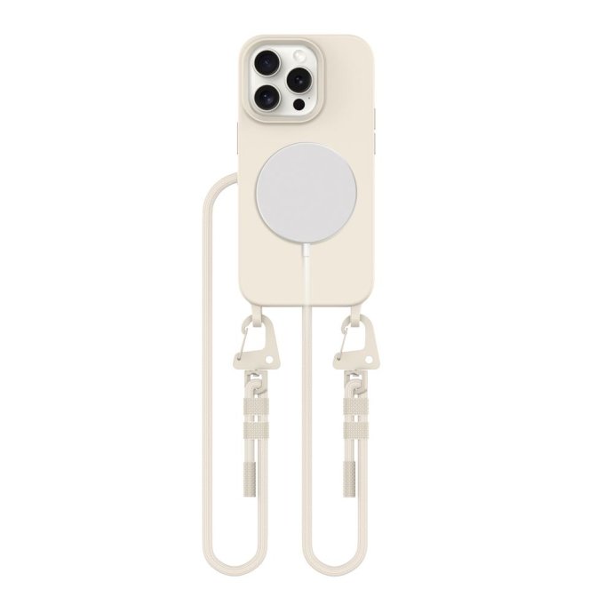 TECH-PROTECT MAGNECKLACE MAGSAFE IPHONE 15 PRO COSMIC LATTE