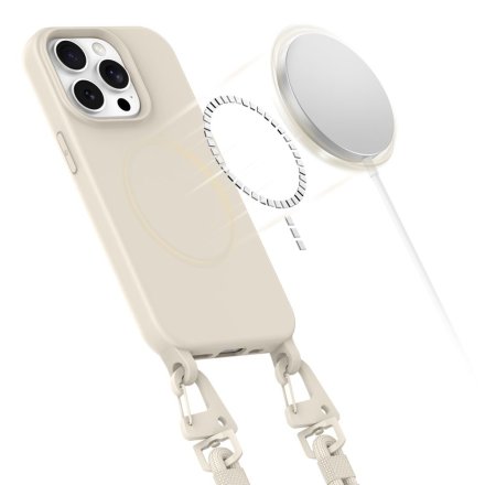 TECH-PROTECT MAGNECKLACE MAGSAFE IPHONE 15 PRO COSMIC LATTE