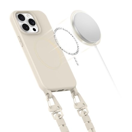 TECH-PROTECT MAGNECKLACE MAGSAFE IPHONE 15 PRO COSMIC LATTE