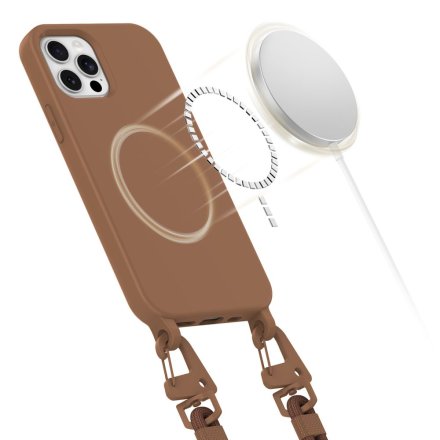 TECH-PROTECT MAGNECKLACE MAGSAFE IPHONE 12 / 12 PRO CHOCOLATE BROWN