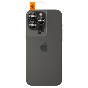 OSŁONA APARATU SPIGEN OPTIK PRO GLAS.TR ”EZ FIT” CAMERA PROTECTOR 2-PACK IPHONE 16 PRO / MAX / 17 PRO / MAX DESERT TITANIUM