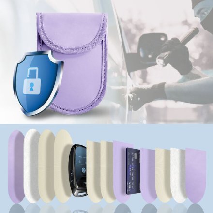 KLATKA FARADAYA TECH-PROTECT KLR100 POUCH KEYLESS RFID SIGNAL BLOCKER CASE LAVENDER