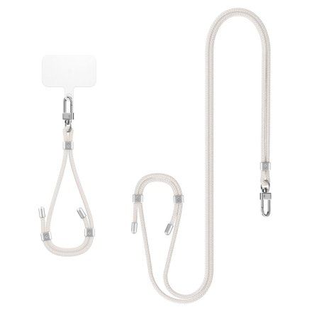 SPIGEN UNIVERSAL STRAP SET CROSSBODY & WRIST PEARL WHITE