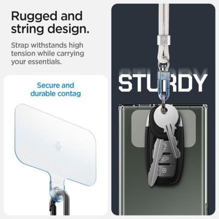 SPIGEN UNIVERSAL STRAP SET CROSSBODY & WRIST PEARL WHITE