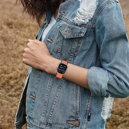 TECH-PROTECT NYLON APPLE WATCH 6 / 7 / 8 / 9 / 10 / SE / ULTRA 1 / 2 (44 / 45 / 46 / 49 MM) KUMQUAT