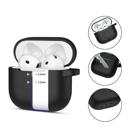 TECH-PROTECT SILICONE HOOK APPLE AIRPODS 4 BLACK