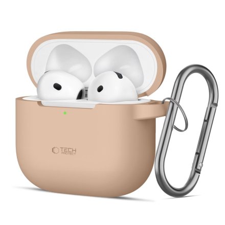 TECH-PROTECT SILICONE HOOK APPLE AIRPODS 4 CAFFE LATTE