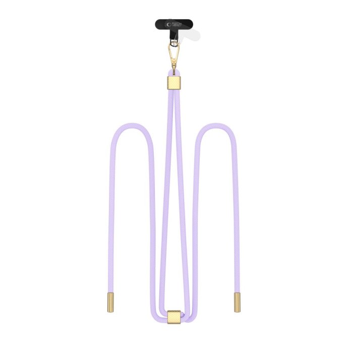 TECH-PROTECT C2S ROPE CROSSBODY STRAP LAVENDER/GOLD