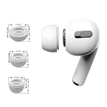 TECH-PROTECT EAR TIPS 3-PACK APPLE AIRPODS PRO 1 / 2 BLACK