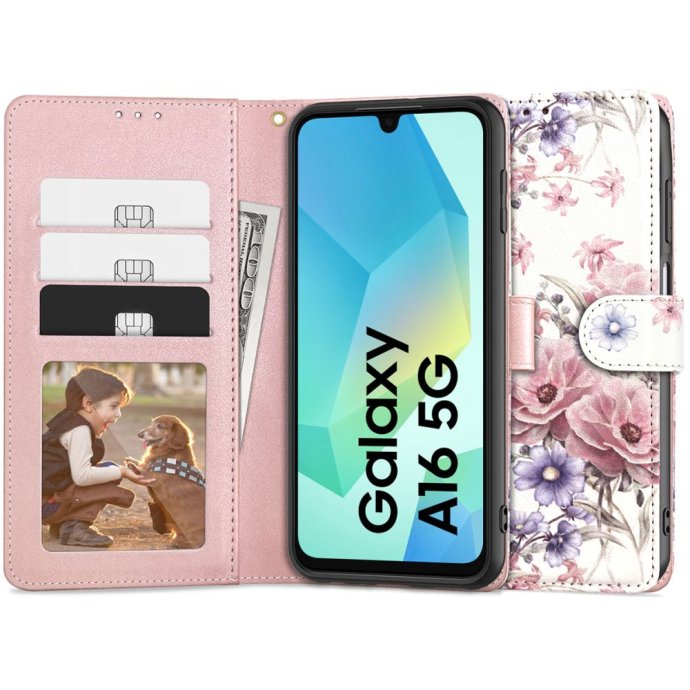 TECH-PROTECT WALLET GALAXY A16 4G / 5G BLOSSOM FLOWER