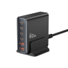 TECH-PROTECT DC80W-GAN 6-PORT DESKTOP CHARGER PD 80W / QC3.0 BLACK