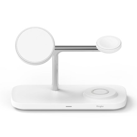 RINGKE 3IN1 QI2 MAGNETIC MAGSAFE WIRELESS CHARGER WHITE