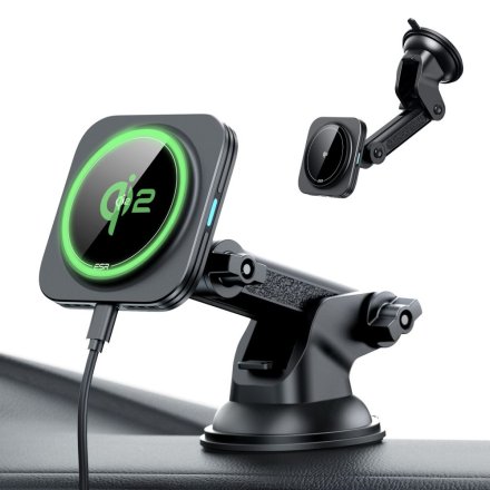 ESR HALOLOCK MAGNETIC MAGSAFE DASHBOARD CAR MOUNT WIRELESS CHARGER QI2 15W BLACK