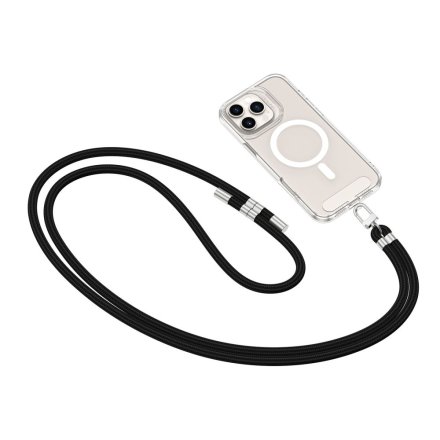 TECH-PROTECT C7S ROPE CROSSBODY STRAP BLACK/SILVER