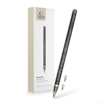 TECH-PROTECT DIGITAL MAGNETIC STYLUS PEN ”4” IPAD CLEAR/BLACK