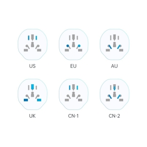 TECH-PROTECT UNIVERSAL TRAVEL ADAPTER FROM EU WHITE