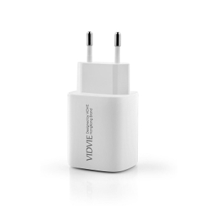 Ładowarka sieciowa VIDVIE PLE248 1xUSB + 1xType-C + kabel Type-C/Type-C 3A PD 20W biały