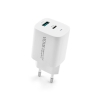 Travel charger VIDVIE PLE248 3A PD 20 W USB+Type-C+cable Type-C/ Type-C white