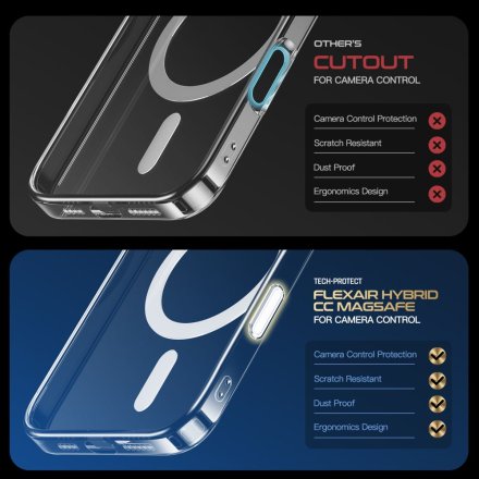 TECH-PROTECT FLEXAIR HYBRID CC MAGSAFE IPHONE 16 PRO MAX CLEAR