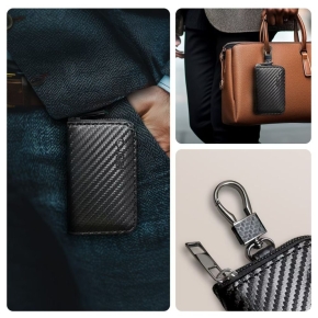 KLATKA FARADAYA TECH-PROTECT KLR300 POUCH KEYLESS RFID SIGNAL BLOCKER CASE CARBON
