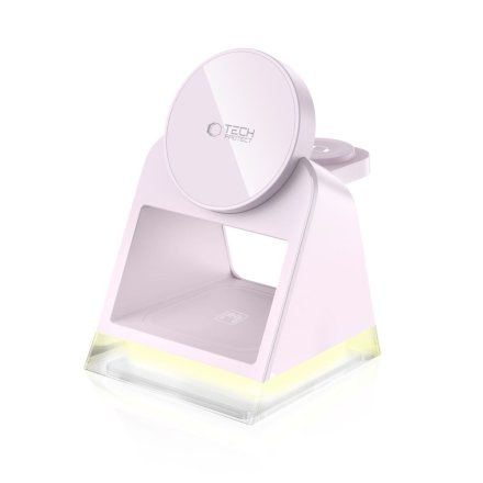 TECH-PROTECT QI15W-A43 3IN1 MAGNETIC MAGSAFE WIRELESS CHARGER BABY PINK