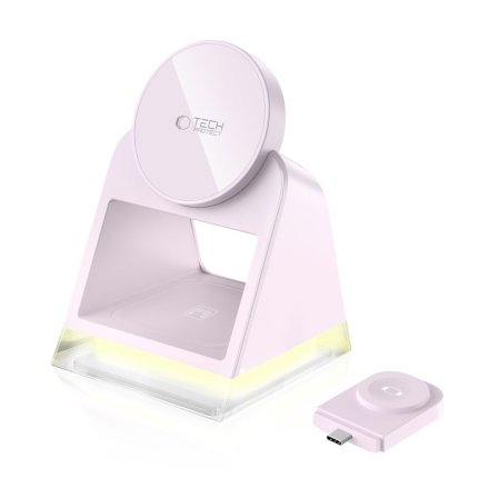 TECH-PROTECT QI15W-A43 3IN1 MAGNETIC MAGSAFE WIRELESS CHARGER BABY PINK