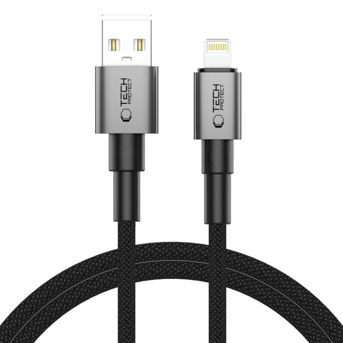 TECH-PROTECT ULTRABOOST DNA LIGHTNING CABLE 15W/2.4A 100CM IRON GREY