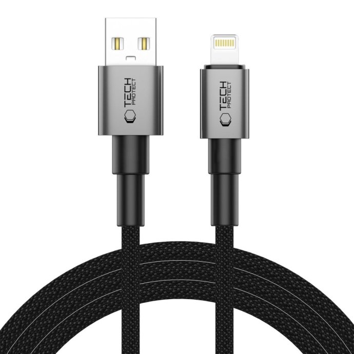 TECH-PROTECT ULTRABOOST DNA LIGHTNING CABLE 15W/2.4A 200CM IRON GREY