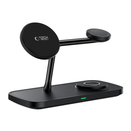 TECH-PROTECT QI15W-A45 3IN1 MAGNETIC MAGSAFE WIRELESS CHARGER BLACK