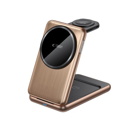 TECH-PROTECT QI15W-A42 3IN1 MAGNETIC MAGSAFE WIRELESS CHARGER DESERT GOLD