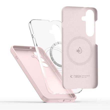 TECH-PROTECT LIQUID SILICONE MAGSAFE GALAXY S25 PINK PEARL