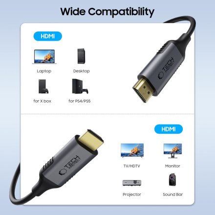 TECH-PROTECT ULTRABOOST CABLE HDMI TO HDMI 2.1 4K 120HZ / 8K 60HZ 200CM BLACK