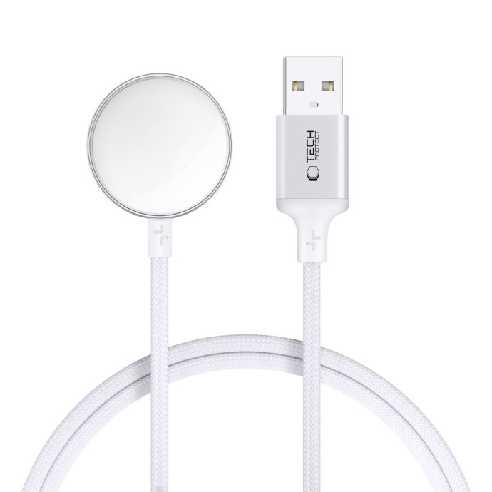 TECH-PROTECT MC02 ULTRABOOST MAGNETIC CHARGER CABLE 100CM APPLE WATCH WHITE