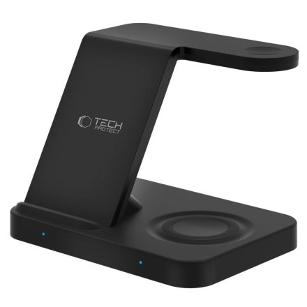 TECH-PROTECT QI15W-A37 3IN1 WIRELESS CHARGER FOR ANDROID & APPLE BLACK