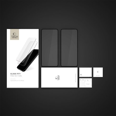 SZKŁO HARTOWANE TECH-PROTECT GLASS FIT+ 2-PACK XIAOMI REDMI NOTE 14 4G / 5G BLACK