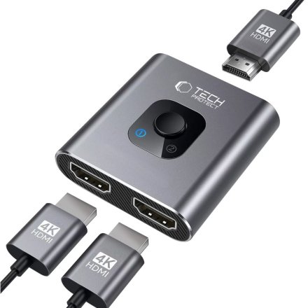 TECH-PROTECT HB07 HUB ADAPTER 2IN1 HDMI 4K 60HZ SPACE GREY