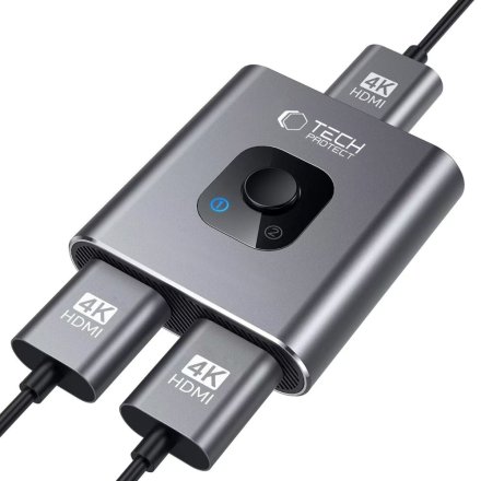 TECH-PROTECT HB07 HUB ADAPTER 2IN1 HDMI 4K 60HZ SPACE GREY