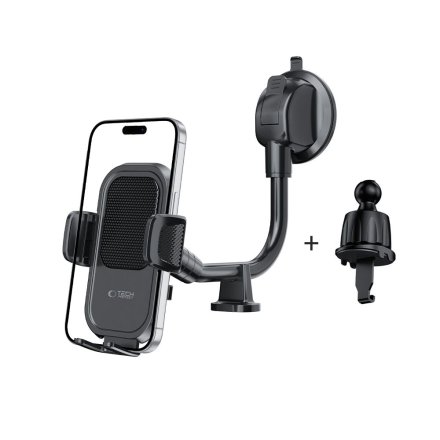 TECH-PROTECT V8 UNIVERSAL LONG ARM DASHBOARD & WINDSHIELD CAR MOUNT BLACK