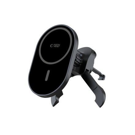 TECH-PROTECT MM15W-V6 MAGNETIC MAGSAFE STABLE VENT CAR MOUNT WIRELESS CHARGER 15W BLACK/BLACK