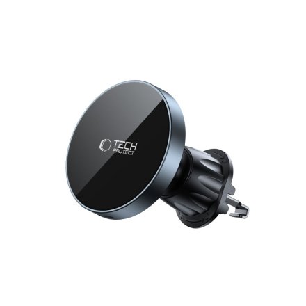 TECH-PROTECT MM15W-V5 MAGNETIC MAGSAFE CD & VENT CAR MOUNT WIRELESS CHARGER 15W BLACK/BLACK