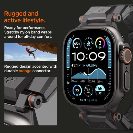 SPIGEN DURAPRO ARMOR APPLE WATCH 6 / 7 / 8 / 9 / 10 / SE / ULTRA 1 / 2 (44 / 45 / 46 / 49 MM) BLACK EDITION