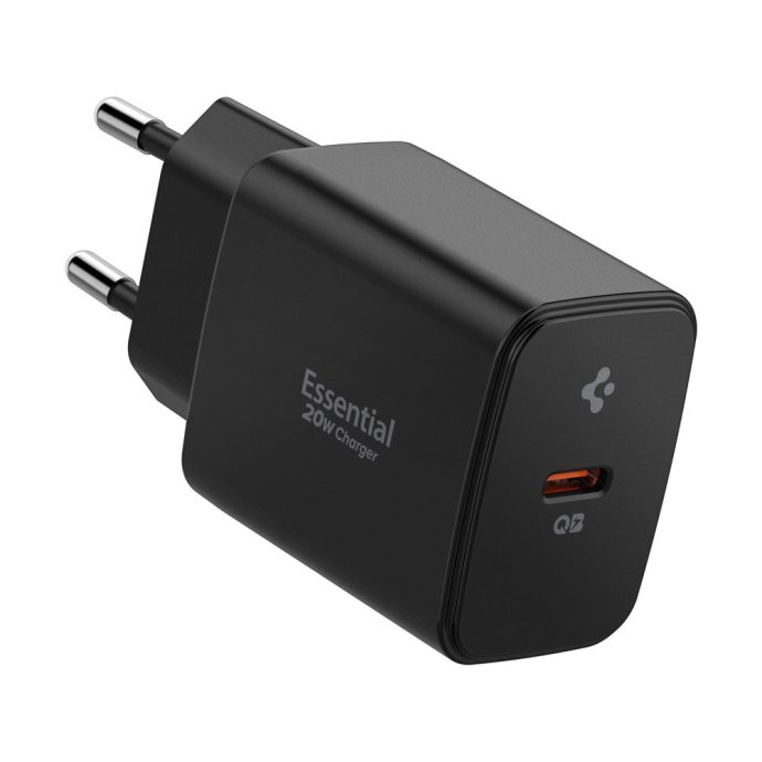 SPIGEN ESSENTIAL EE201EU 1-PORT NETWORK CHARGER 20W BLACK