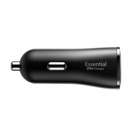 SPIGEN ESSENTIAL EV302 2-PORT CAR CHARGER 30W BLACK