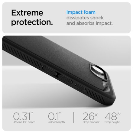 SPIGEN RUGGED ARMOR MAG MAGSAFE IPHONE 16E MATTE BLACK