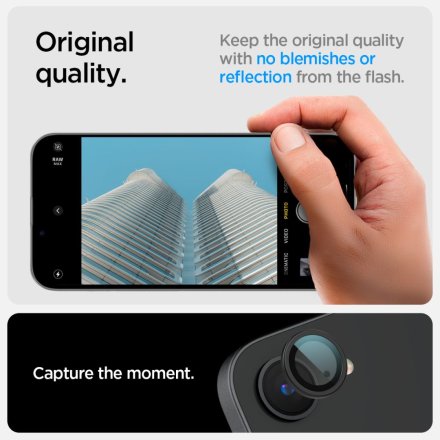 OSŁONA APARATU SPIGEN OPTIK PRO GLAS.TR ”EZ FIT” CAMERA PROTECTOR 2-PACK IPHONE 16E BLACK